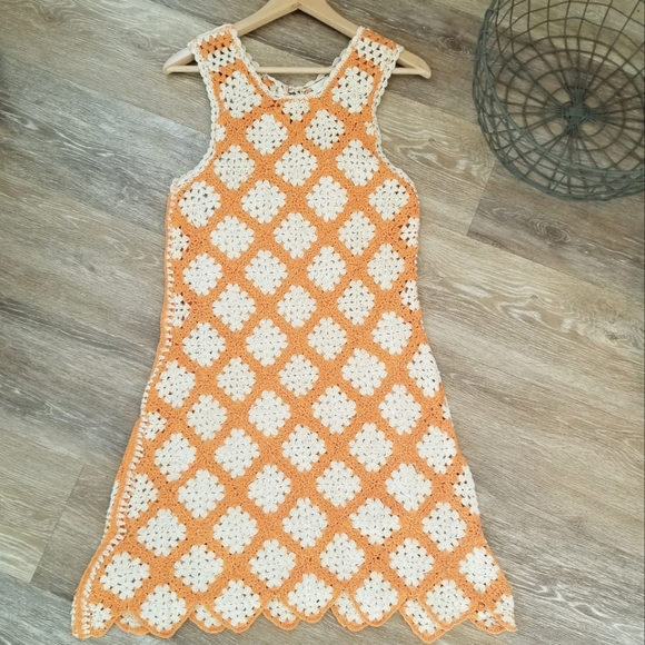 Maeve Anthropologie Sleeveless Crochet Knit Mini Dress Lined NWT Boho Summer - Picture 3 of 16